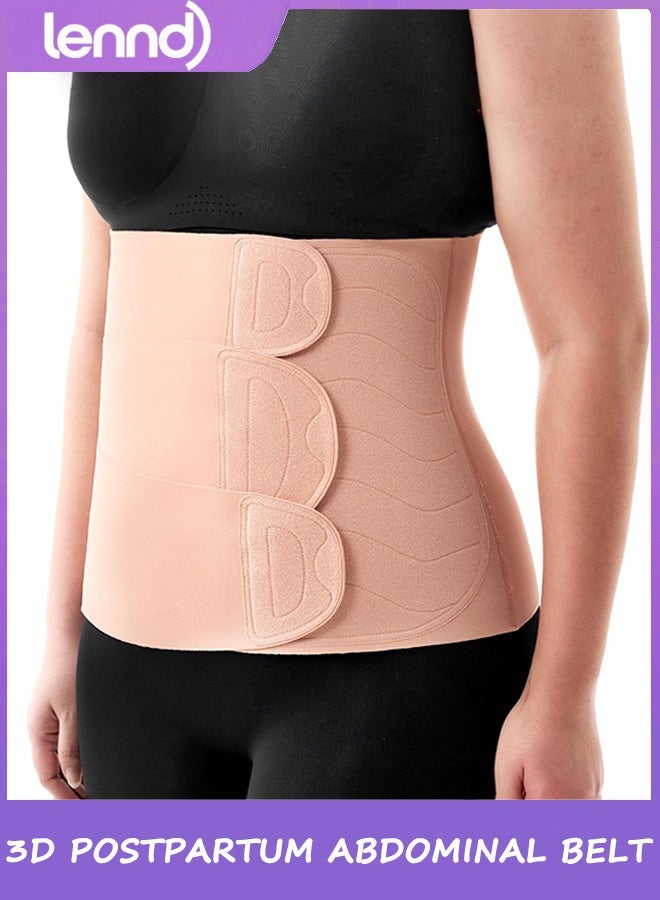 LENND Postpartum Belly Band for Natural and C-Section Recovery, Abdominal Binder with 3D Abdomen Lifting & Ergonomic Back Support, Seamless Belly Wrap Shapewear for Post Surgery Recovery - Image 1