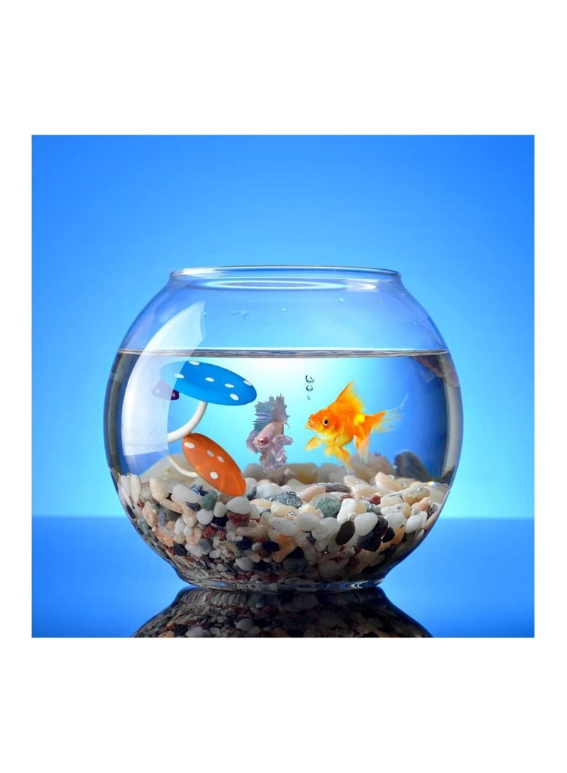 Captaintech Betta Mushroom Hammock, Aquarium Rest Bed Fish Breeding Playing Pad with Suction Cup, Silicone Betta Bed Leaf Pad, Realistic Fish Tank Landscape Ornament Accessories, 5 Pcs - Image 3