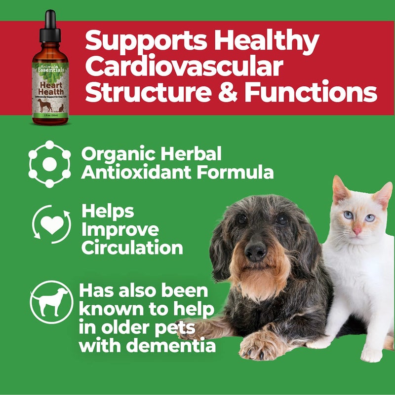 Animal Essentials Heart Health for Dogs & Cats - Cardiovascular Support Supplement, Healthy Heart, Organic Hawthorn Berry, Herbal Tincture - 2 Fl Oz - Image 5
