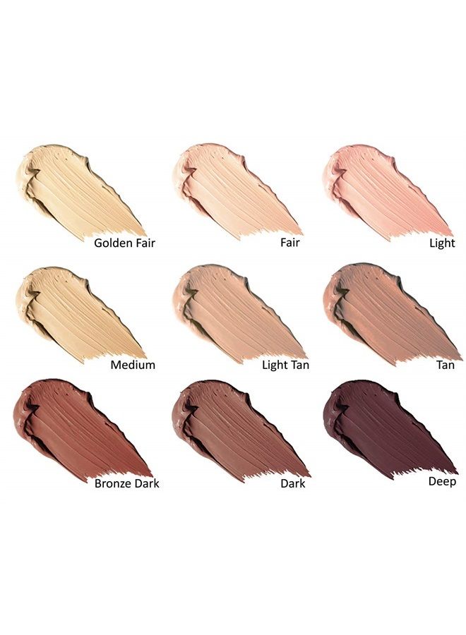 dermaflage كريم خافي العيوب المقاوم للماء - تغطية كاملة وتطابق اللون - يستخدمه فنانو المكياج في هوليوود - يدوم طويلاً، لمسة غير لامعة للوجه والجسم - يغطي الهالات السوداء، الوشوم، حب الشباب (فاتح) - Image 3