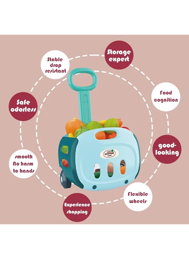 IToys Shopping Cart Toy Ages 3 And Up 23 Pieces Multicolour - Image 3