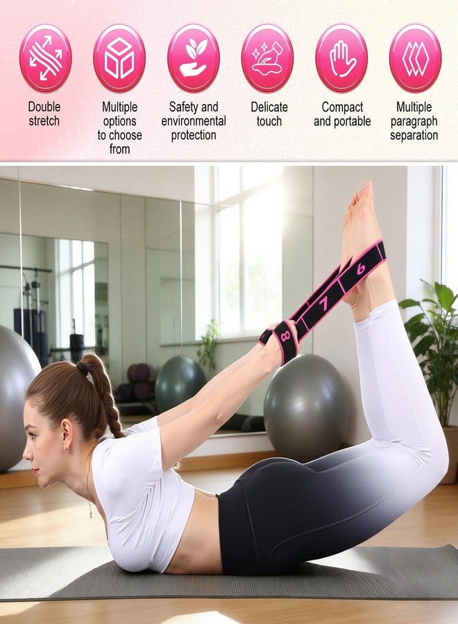 Loupai 3 Pcs Fitness Resistance Band for Stretching and Yoga, Multifunction Tension Rope,8 Loops Elastic Exercise Bands,Adjustable Bands,for Full Body Stretching Shaping and Training (Blue+Purple+Pink) - Image 3