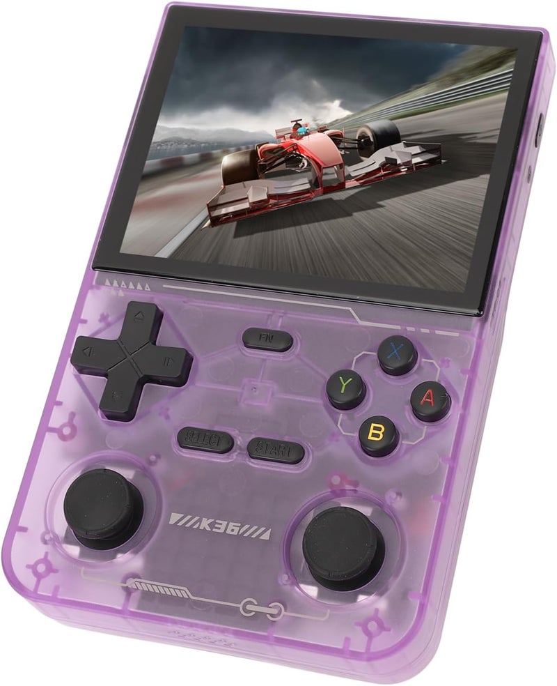 Purple Retro Handheld Game Console 3 5 Inch Screen 64G 128G Memory 3500mAh Battery Type C - Image 1