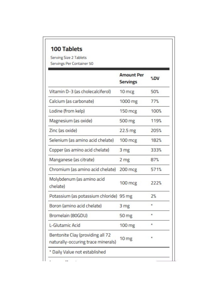 Laperva Multimineral Iron Free -100 Tablets - Image 2