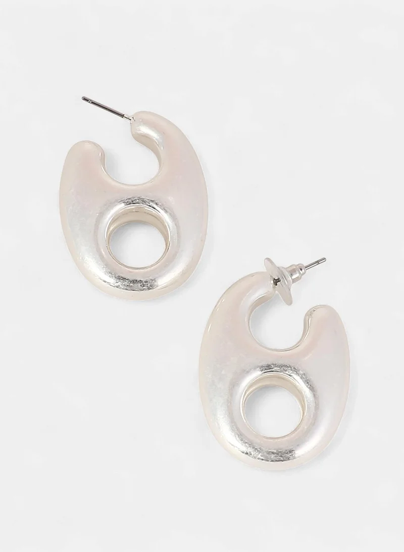 SOHI Medium Bolt Artificial Hoop Earring Jewellery