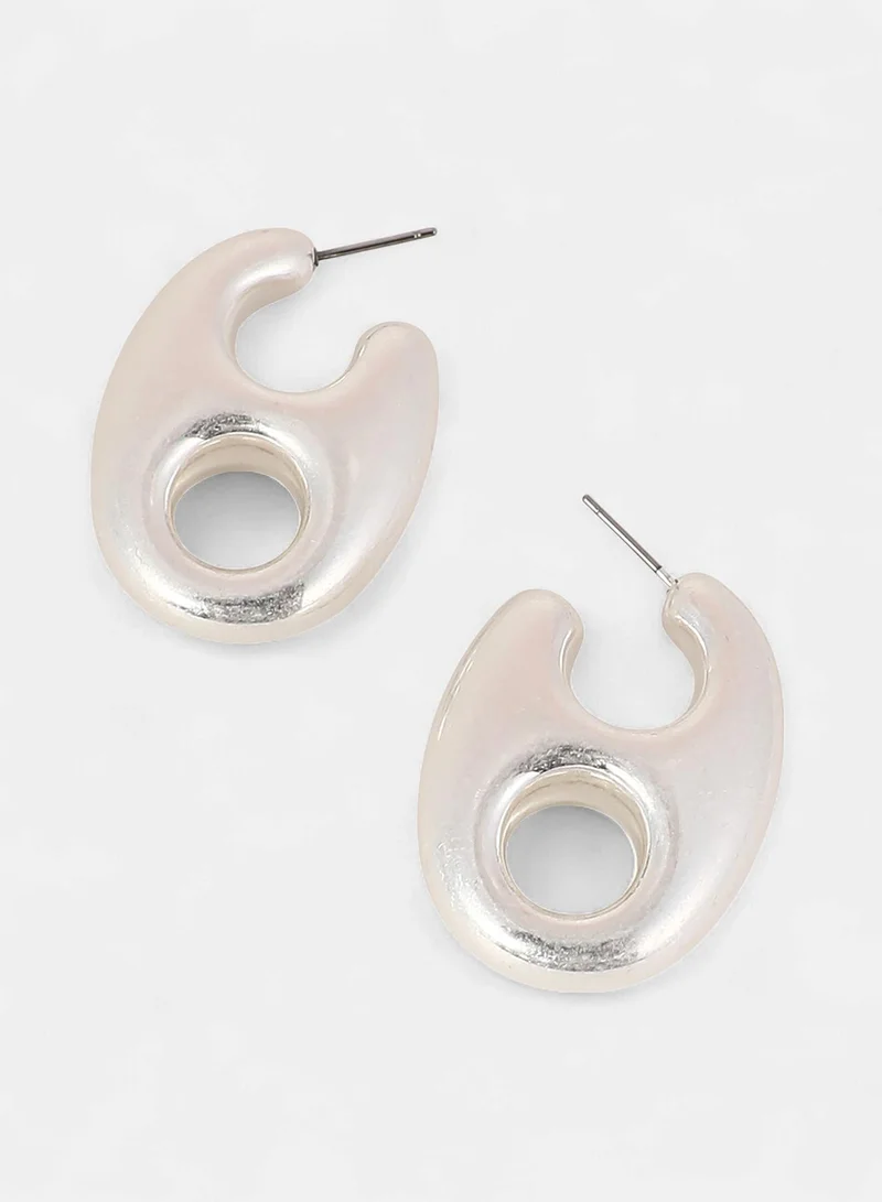 SOHI Medium Bolt Artificial Hoop Earring Jewellery