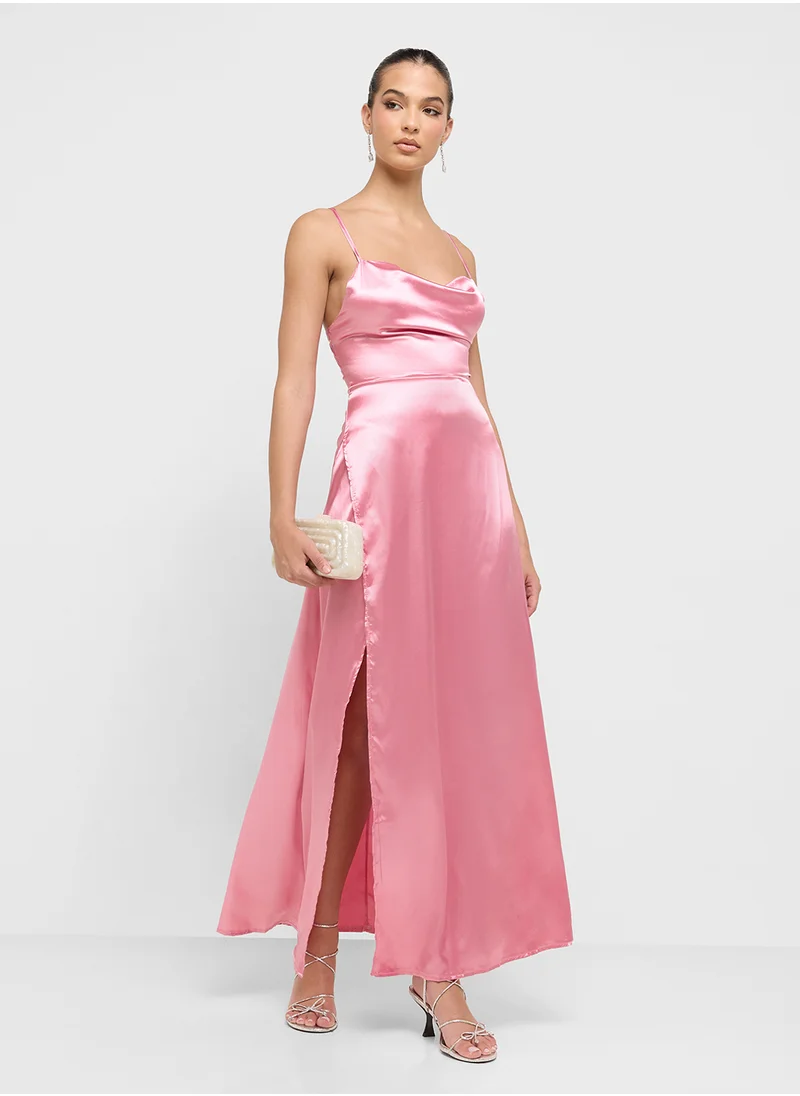 جينجر Satin Slip Dress