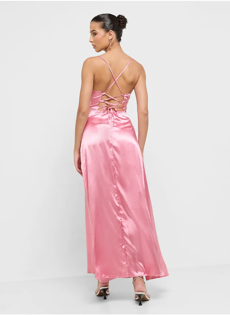 جينجر Satin Slip Dress