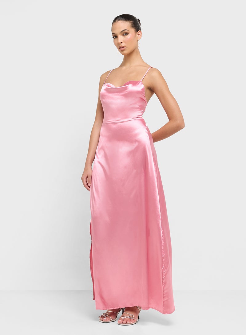 Ginger Satin Slip Dress - Image 4