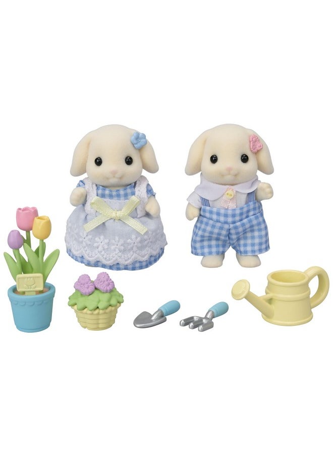 Calico Critters Calico Critters Blossom Gardening Set - Features Flora Rabbit Sister & Brother - Plant, Water, & Bloom with Your Adorable Critters!  - Image 1