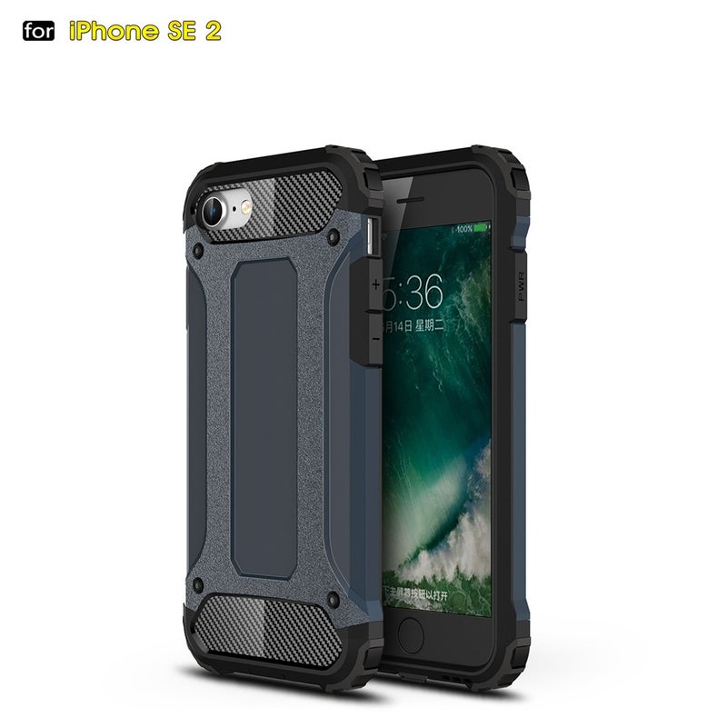 HuHa Protective Cover For iPhone SE 2022 / SE 2020  Magic Armor TPU + PC Combination Case(Navy Blue) - Image 1