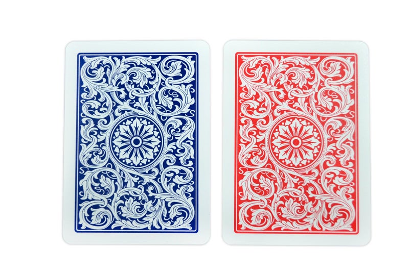 Copag 1546 Design 100% Plastic Playing Cards  Poker Size (Standard) Red/Blue (Regular Index  6 Sets) - Image 3