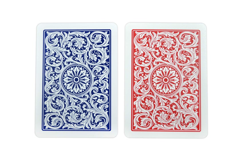 Copag 1546 Design 100% Plastic Playing Cards  Poker Size (Standard) Red/Blue (Regular Index  6 Sets) - Image 4
