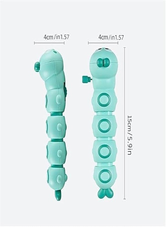ACROWN Cute Caterpillar Toys for Kids Sensory Worm Animal Wind up Colorful Toy Insect Figurines for Boys and Girls Multicolor (Pack of 1) - Image 4
