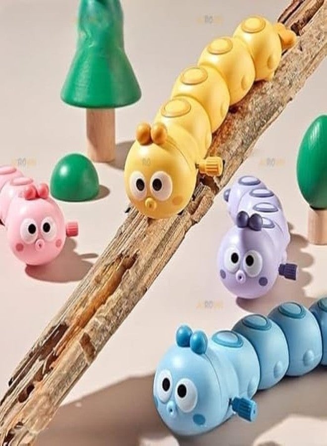 ACROWN Cute Caterpillar Toys for Kids Sensory Worm Animal Wind up Colorful Toy Insect Figurines for Boys and Girls Multicolor (Pack of 1) - Image 1