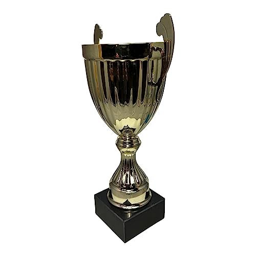 Express Medals 12 Inch Metal Brigt Gold Trophy Cup Sport Tournaments Competitions Recognition Gift or Award 12 Inches Tall x 7 Inches Wide at The Handles AMC320 - Image 3
