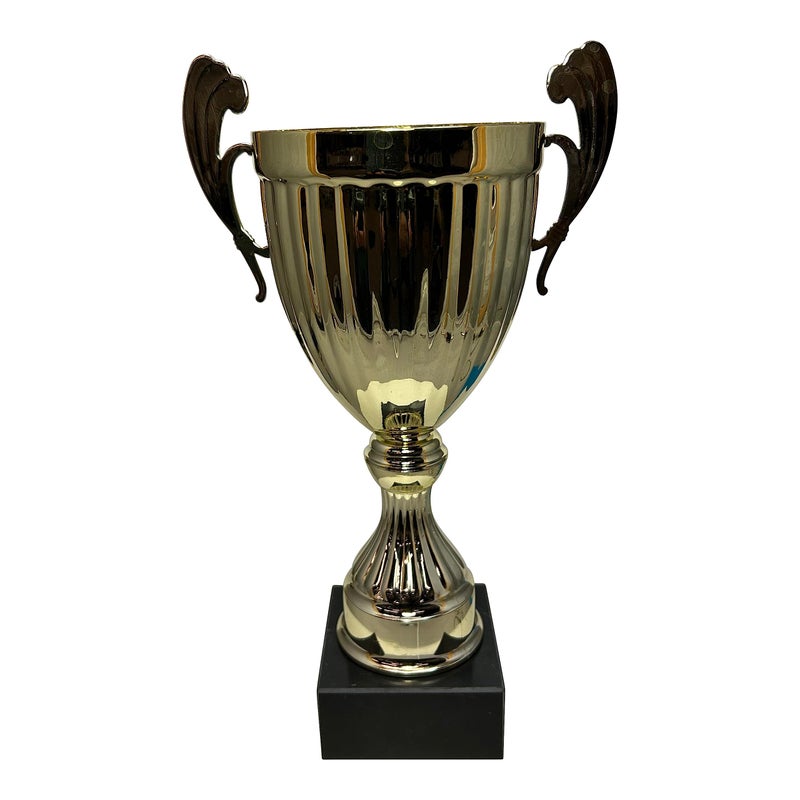 Express Medals 12 Inch Metal Brigt Gold Trophy Cup Sport Tournaments Competitions Recognition Gift or Award 12 Inches Tall x 7 Inches Wide at The Handles AMC320 - Image 2