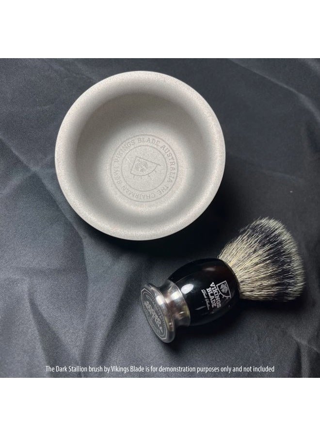 Vikings Blade Luxury Shaving Soap Bowl, Sandblasted Steel for Fast, Thick Lather, Unbreakable, Tactile Texture, Great for Standard Sized Pucks & Soaps (The Chairman, 3” Diameter) - Image 3