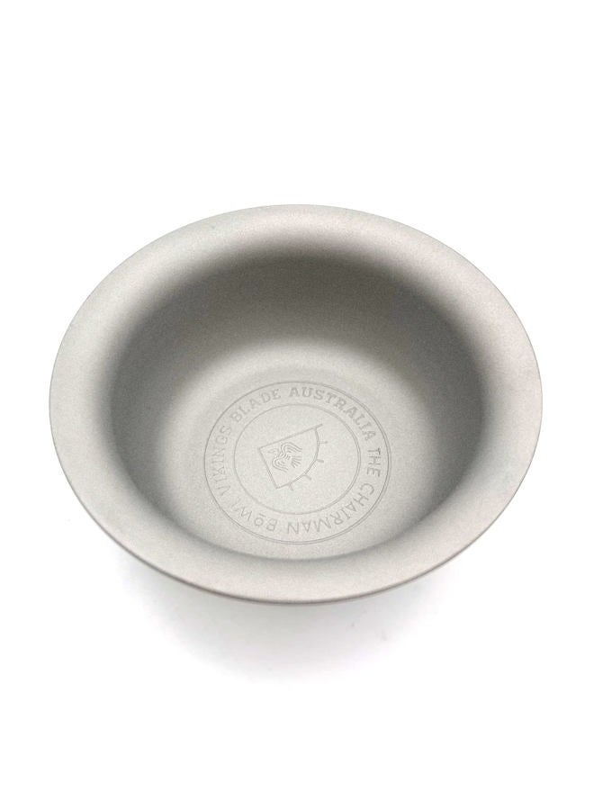 Vikings Blade Luxury Shaving Soap Bowl, Sandblasted Steel for Fast, Thick Lather, Unbreakable, Tactile Texture, Great for Standard Sized Pucks & Soaps (The Chairman, 3” Diameter) - Image 1