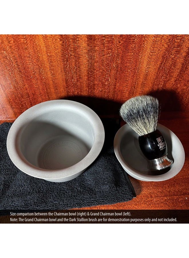Vikings Blade Luxury Shaving Soap Bowl, Sandblasted Steel for Fast, Thick Lather, Unbreakable, Tactile Texture, Great for Standard Sized Pucks & Soaps (The Chairman, 3” Diameter) - Image 4