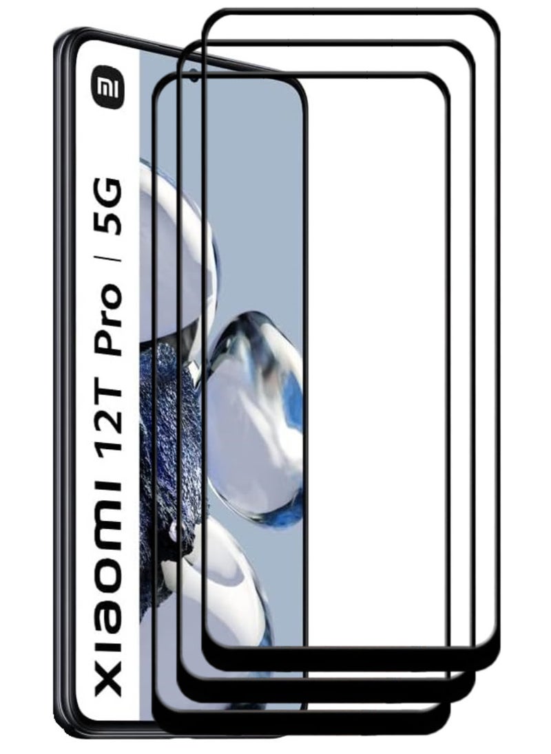 ACLIX 3 Pieces Antistatic ESD Dustproof Premium Quality High Definition Tempered Glass Screen Protector Designed For Xiaomi 12T Pro - Image 1