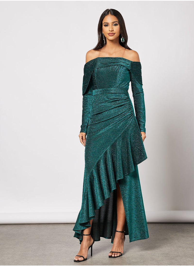 Zoey - Wrap Around Off Shoulder Dress - Image 1