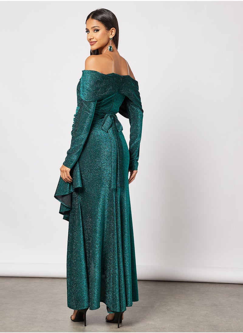 Zoey - Wrap Around Off Shoulder Dress - Image 1