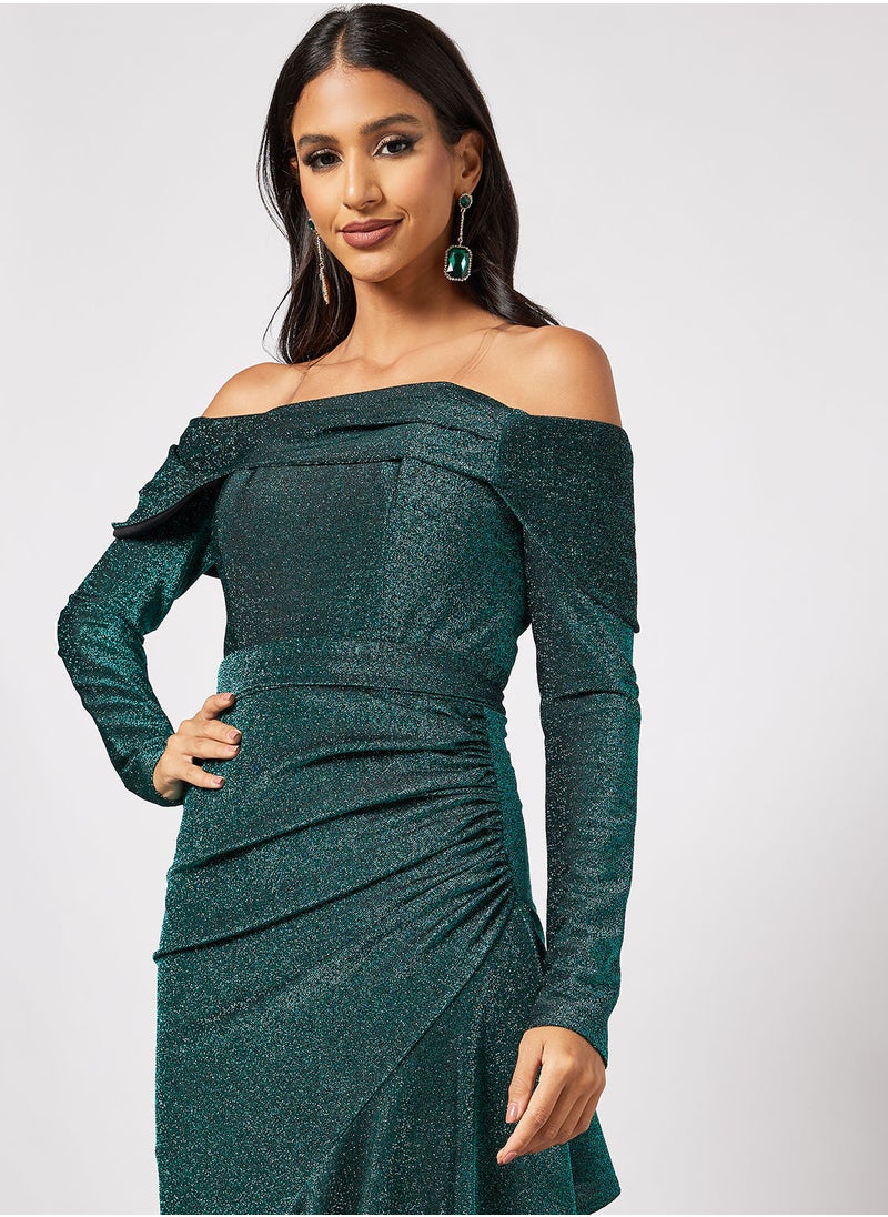 Zoey - Wrap Around Off Shoulder Dress - Image 1