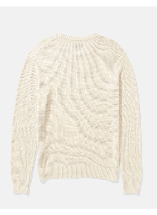 American Eagle AE Waffle Crew Neck Sweater  - Image 4