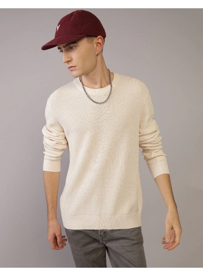 American Eagle AE Waffle Crew Neck Sweater  - Image 1