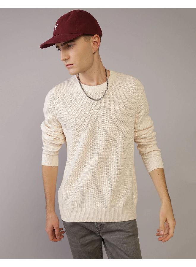 American Eagle AE Waffle Crew Neck Sweater  - Image 1