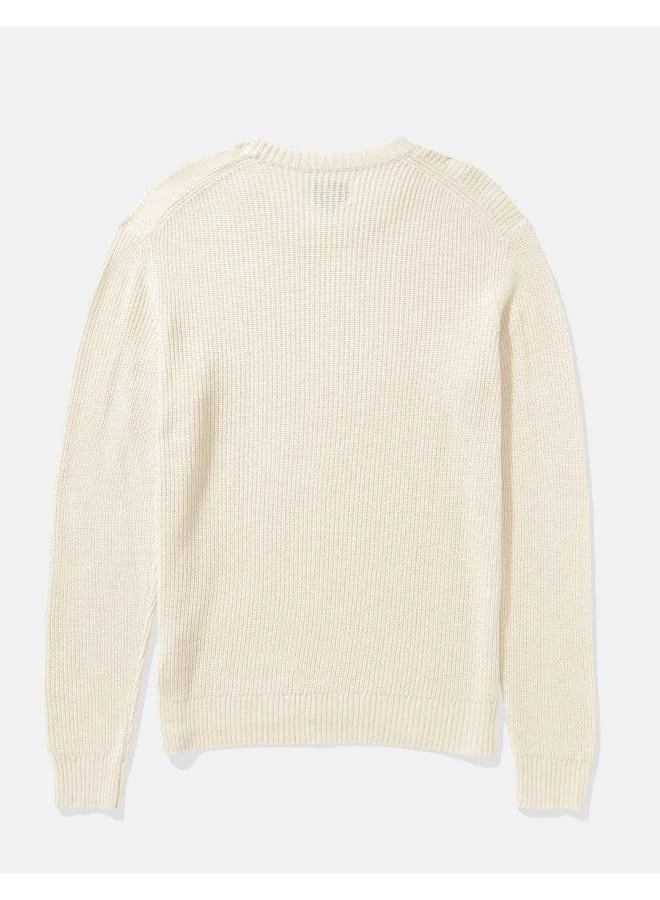 امريكان ايجل AE Waffle Crew Neck Sweater