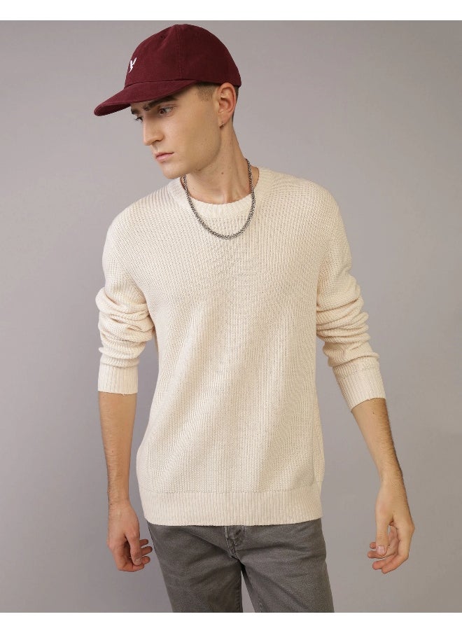 American Eagle - AE Waffle Crew Neck Sweater - Image 1