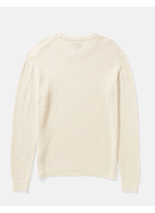American Eagle - AE Waffle Crew Neck Sweater - Image 1
