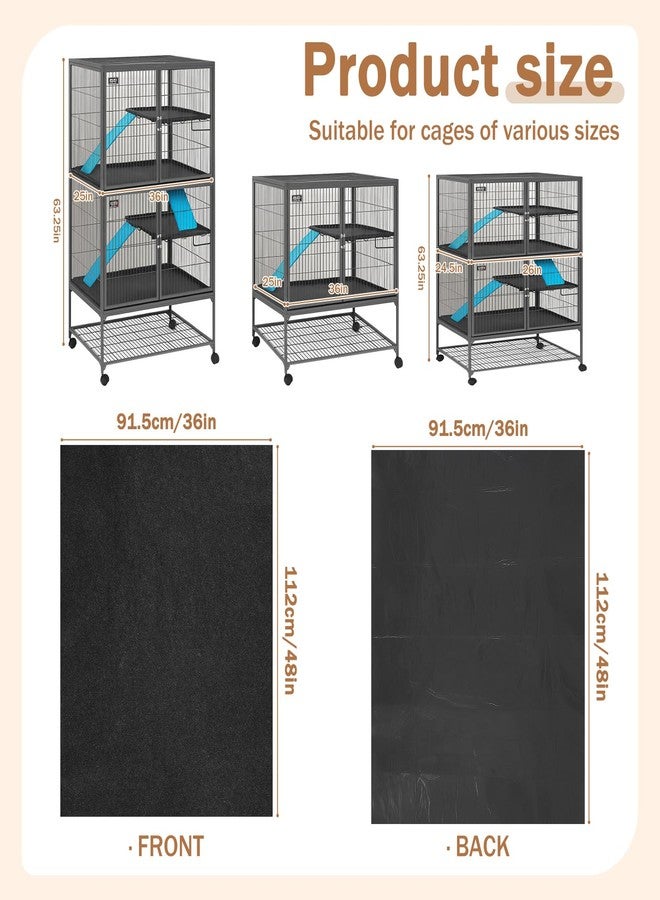 Drydiet 56" x 42" Ferret Playpen Mat, Under Pet Cage Liner, Absorbent/Waterproof Felt Pad for Ferret Cages, Bird Cage Reptile Aquariums, Dog Kennels, with Non-Slip Backing for Hard Floors - Image 2