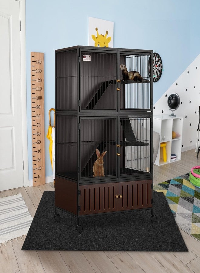 Drydiet 56" x 42" Ferret Playpen Mat, Under Pet Cage Liner, Absorbent/Waterproof Felt Pad for Ferret Cages, Bird Cage Reptile Aquariums, Dog Kennels, with Non-Slip Backing for Hard Floors - Image 5