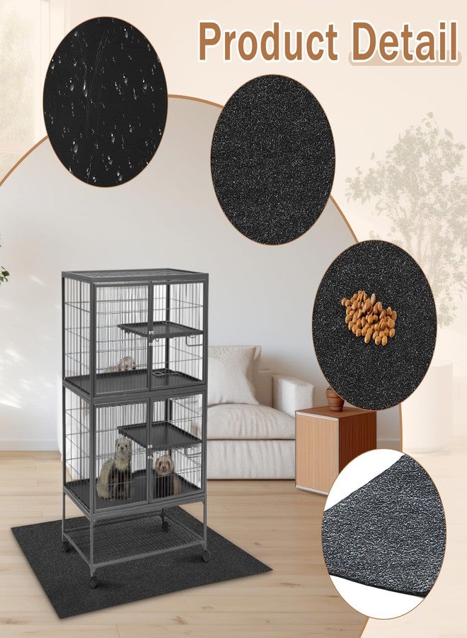 Drydiet 56" x 42" Ferret Playpen Mat, Under Pet Cage Liner, Absorbent/Waterproof Felt Pad for Ferret Cages, Bird Cage Reptile Aquariums, Dog Kennels, with Non-Slip Backing for Hard Floors - Image 4