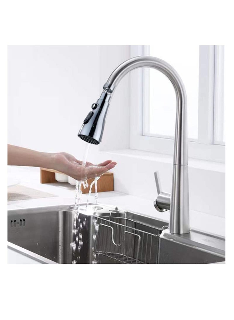 Excefore 360 degree Swivel Faucet Tap Aerator,with 3 Water Outlet Modes,Water Saving Splash Proof Kitchen Bathroom Head Sink Spout,Apply to 22 to 24mm Tap Spray Head (Sliver)  - Image 2