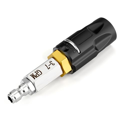 MEANLIN Stainless Steel Adjustable Downstream Soft Wash Nozzle with 14 Quick Connect 0 to 60 Spray Pattern for Use with Pressure Washer 37 GPM - Image 1