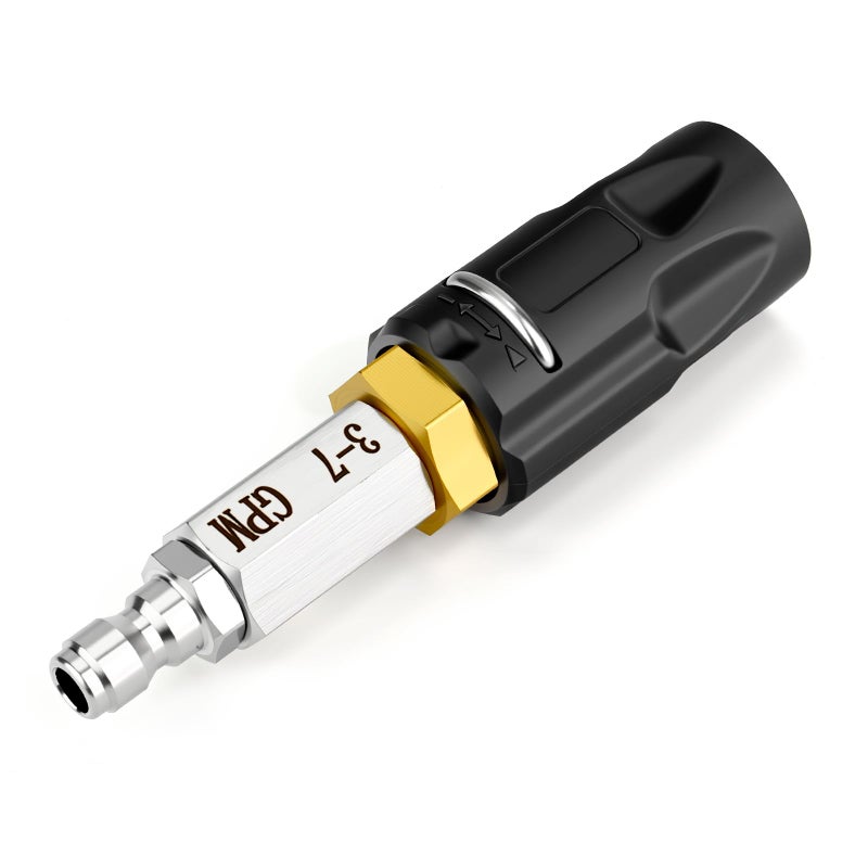 MEANLIN Stainless Steel Adjustable Downstream Soft Wash Nozzle with 14 Quick Connect 0 to 60 Spray Pattern for Use with Pressure Washer 37 GPM - Image 2