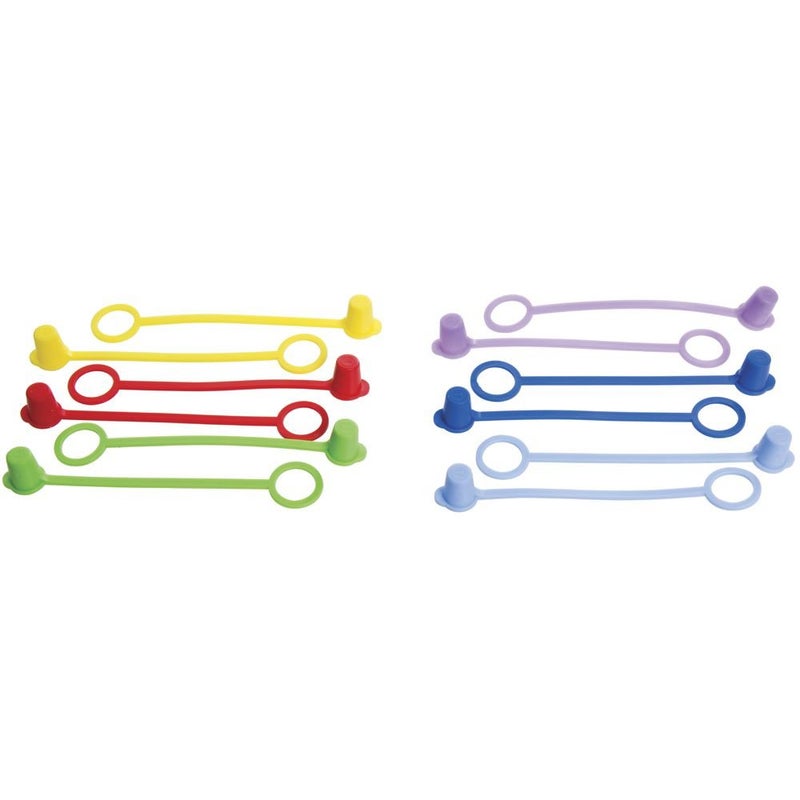 TableCraft C100TA Assorted Squeeze Bottle Tethered Caps - 12 / PK - Image 5