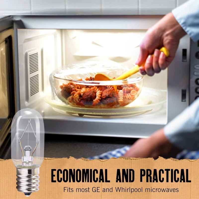 DGE 8206232A Microwave Light Bulb, T8 Microwave Exterior Light Bulb 25Watt Appliance Light Bulb Replacement Oven Part for 8206232A 1890433 8206232 AP4512653, 6Pack - Image 4