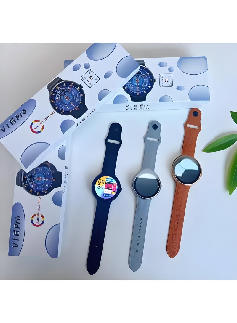 V16Pro smart watch Bluetooth call sports pedometer heart rate detection high resolution screen large memory silver - Image 1