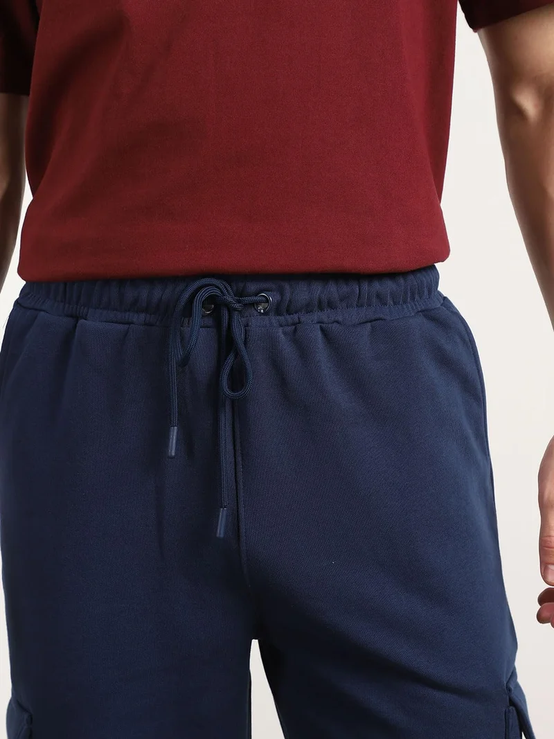 NOBERO  Men's Navy Cargo Joggers for Men | Best Price UAE