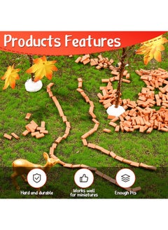 Civaner 350 Pieces Mini Bricks Tiny Bricks For Landscaping Red Miniature Bricks Model Brick Wall Small Bricks For Crafts Realistic Fake Bricks Mini Blocks For Dollhouse Mini Garden Accessories 1 35 Scale  - Image 5