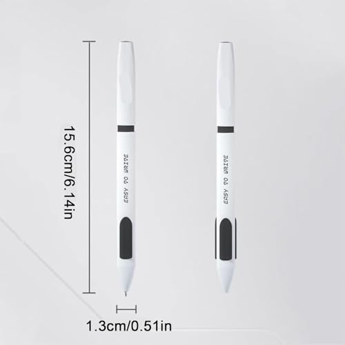 Gopendra Anti-Fall Pinch Gel Pen(INK COLOR-BLACK ONLY),0.5mm triangle posture grip pen, quick-drying neutral pen mecha style Automatic Retraction Pen, Retractable Gel Pen (White, 1) - Image 2