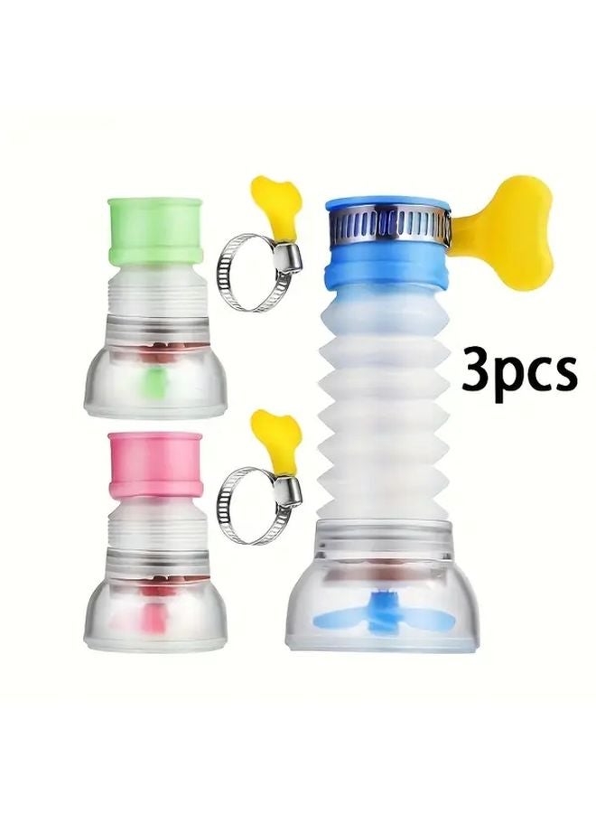 Polychrome 3pcs 360 Adjustable Kitchen Sink Water Filter Faucet Extender Shower Head - Image 1