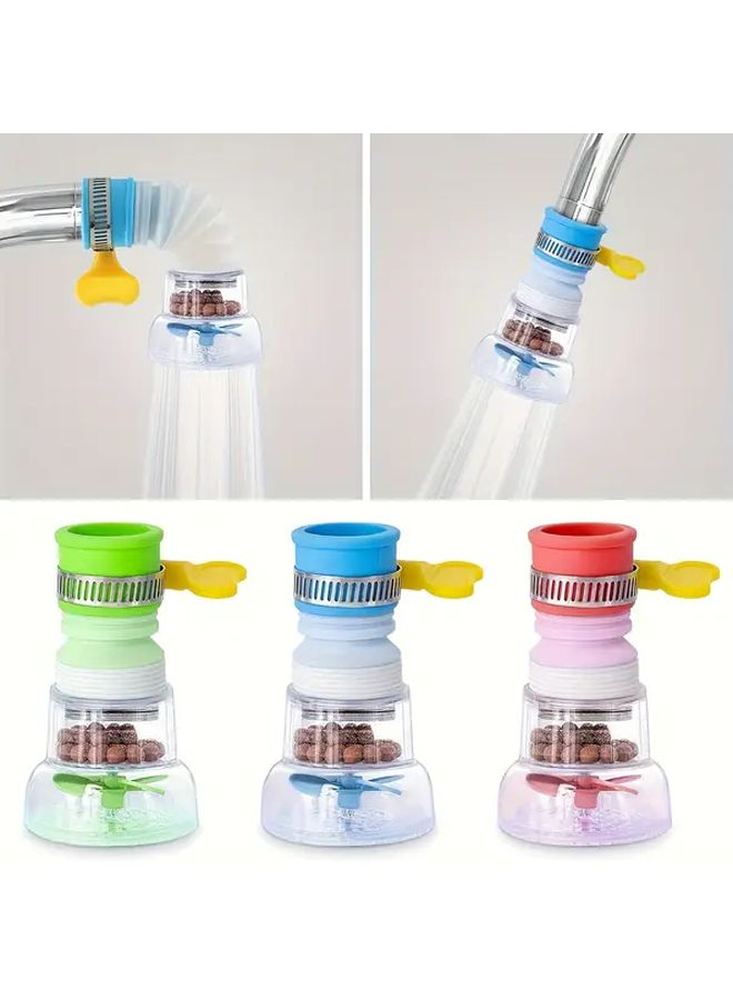 Polychrome 3pcs 360 Adjustable Kitchen Sink Water Filter Faucet Extender Shower Head - Image 2