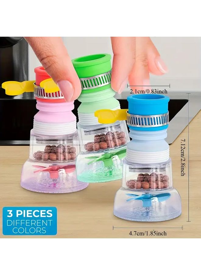 Polychrome 3pcs 360 Adjustable Kitchen Sink Water Filter Faucet Extender Shower Head - Image 4