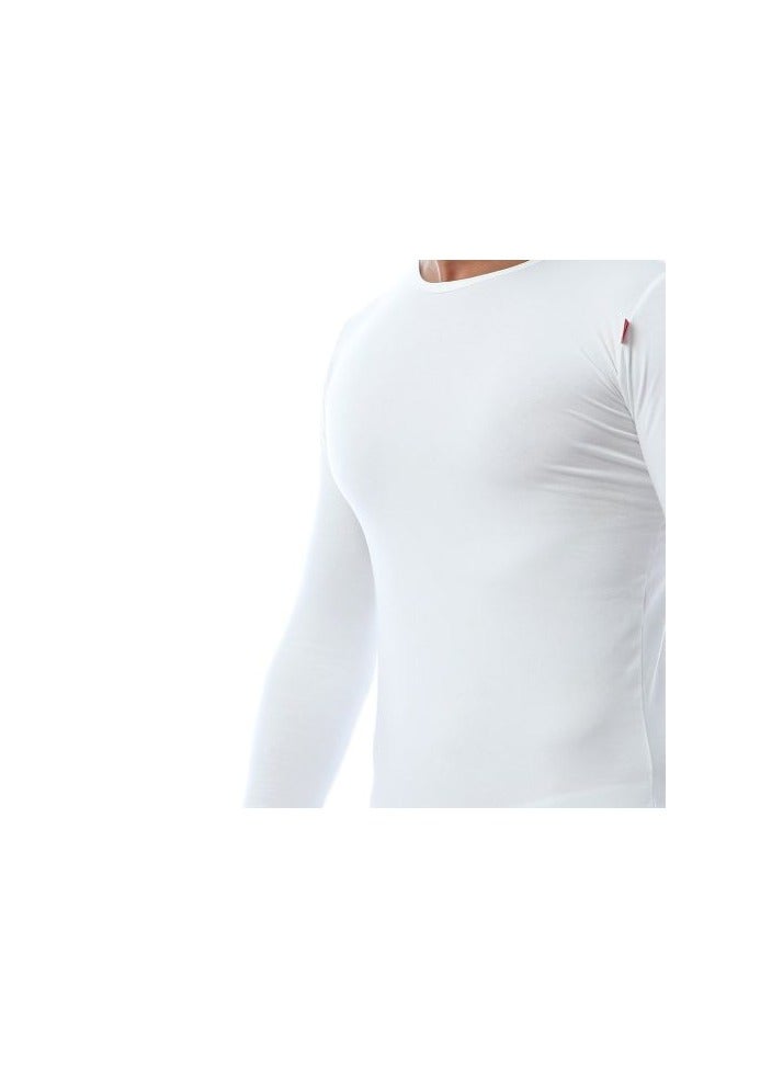 COTTONIL Stretch Men Long Sleeves Shirt White  - Image 3